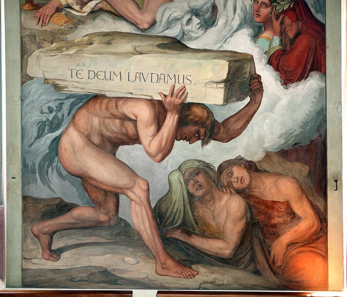 Stanza di Dante. Casino di villa Massimo, Roma - purgatorio 4